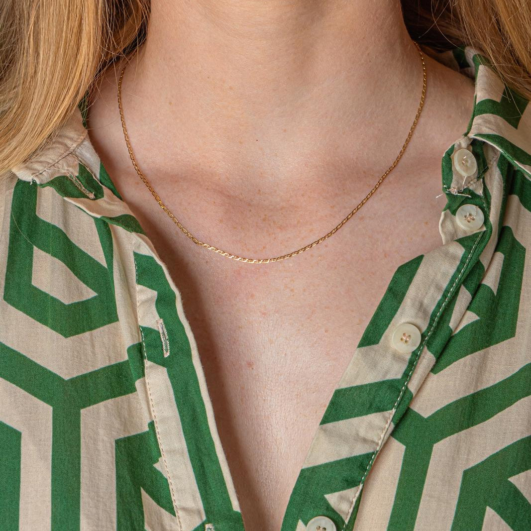 Yellow Gold Nautical Link Necklace
