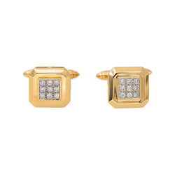 Boutons de manchette Or jaune Diamant