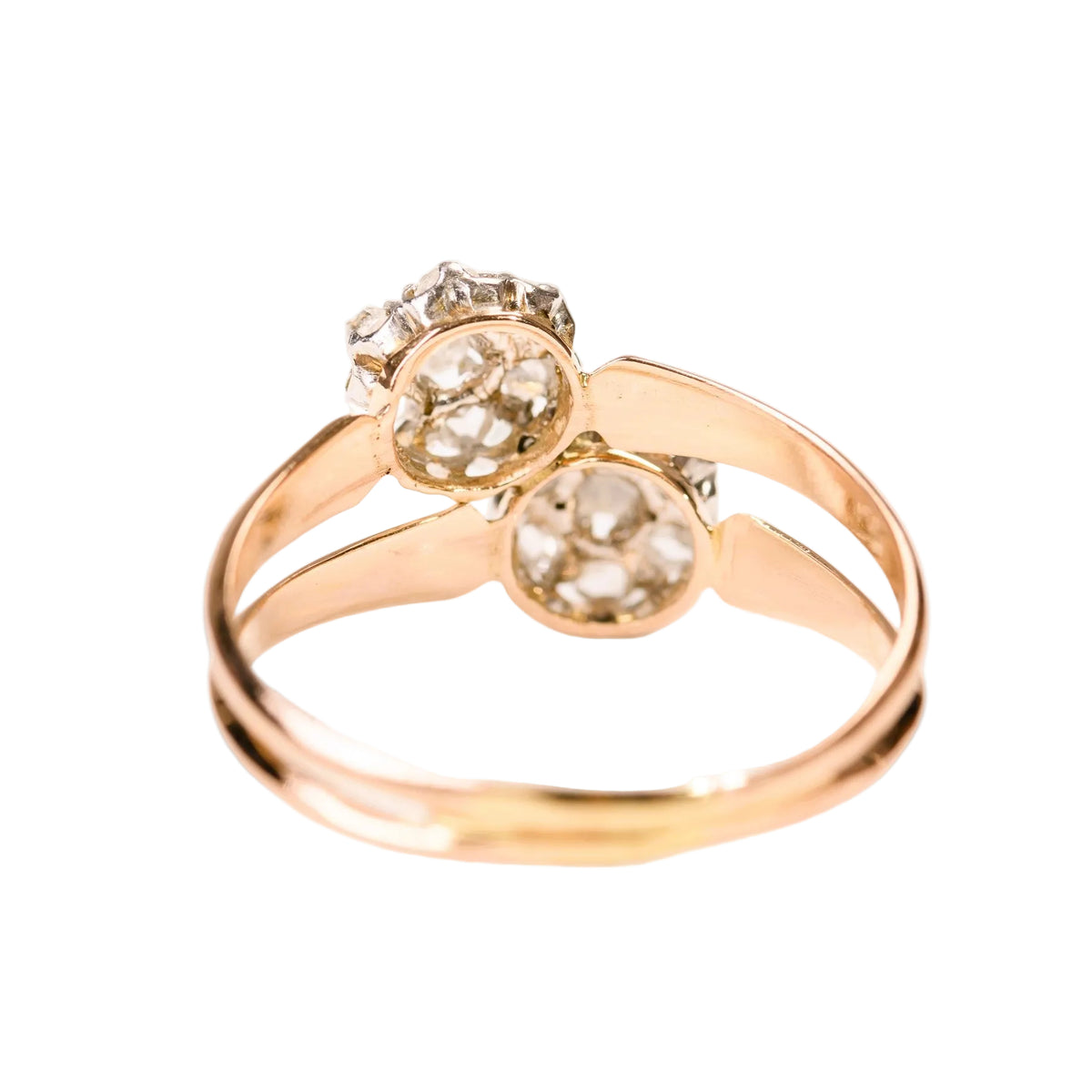 "Toi & Moi" Ring in Rose Gold, Platinum, and Diamonds