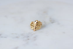 Bague Jonc en or jaune, or rose, et rubis