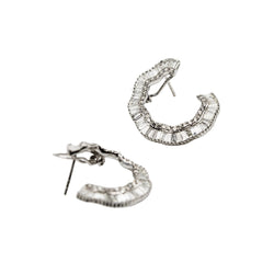 Boucles d'oreilles en or blanc et diamants