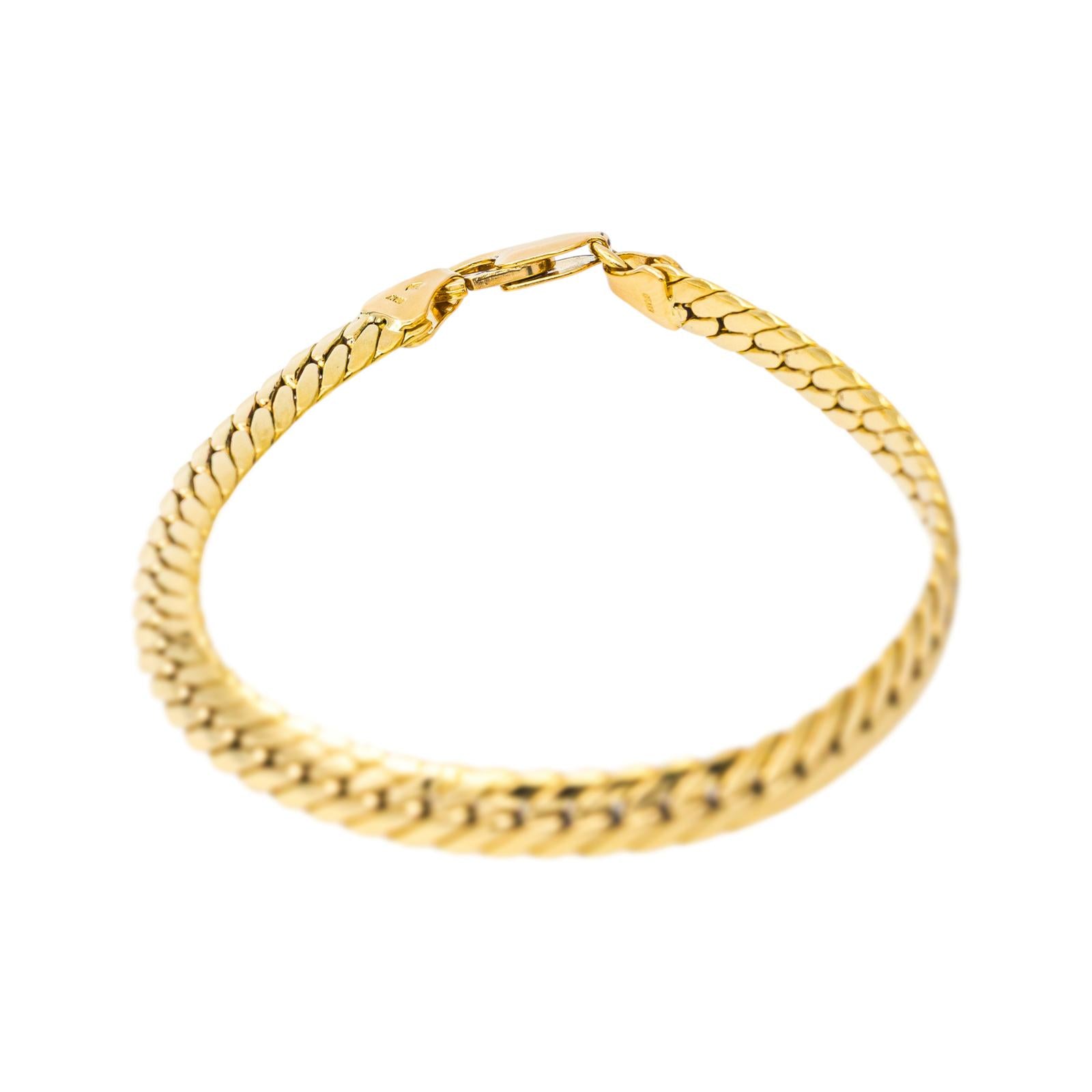 Yellow Gold English Link Bracelet