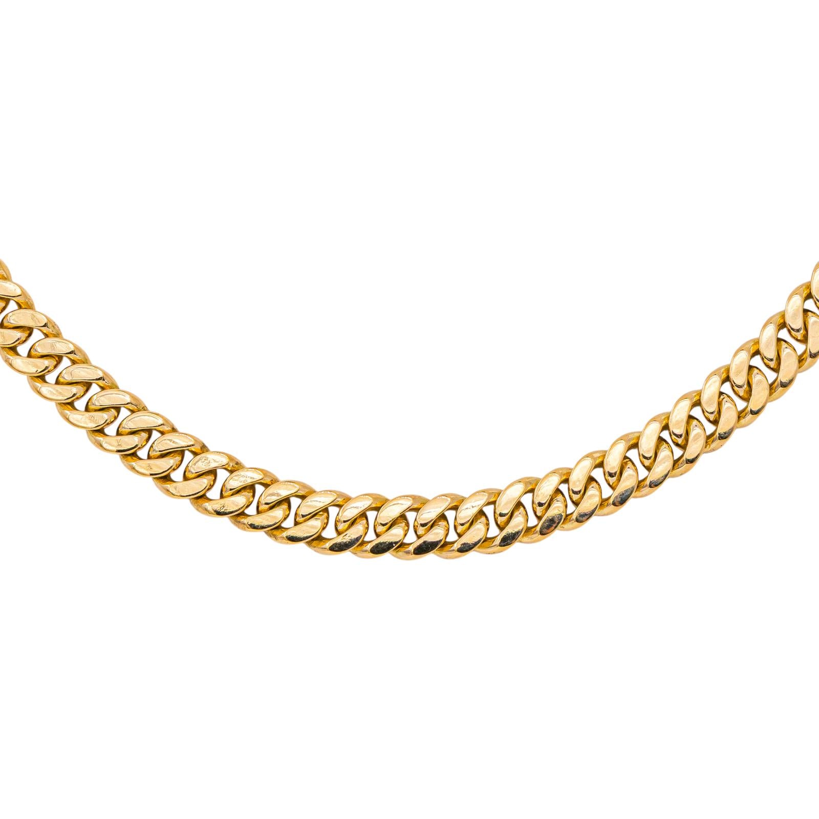 Yellow gold Curb chain Necklace