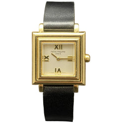 Patek Philippe "Gondolo" Watch in Yellow gold and Leather
