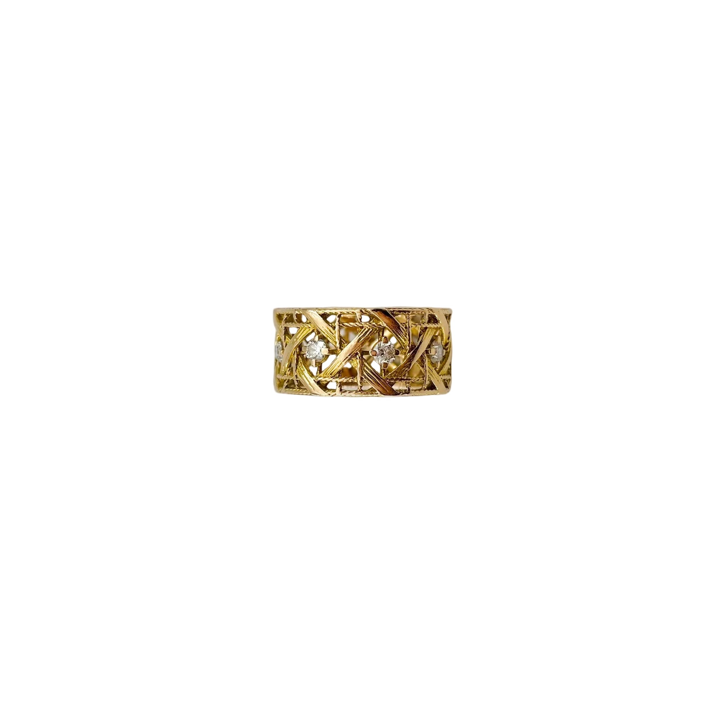 DIOR "My Dior" GM Ring in yellow gold and diamonds