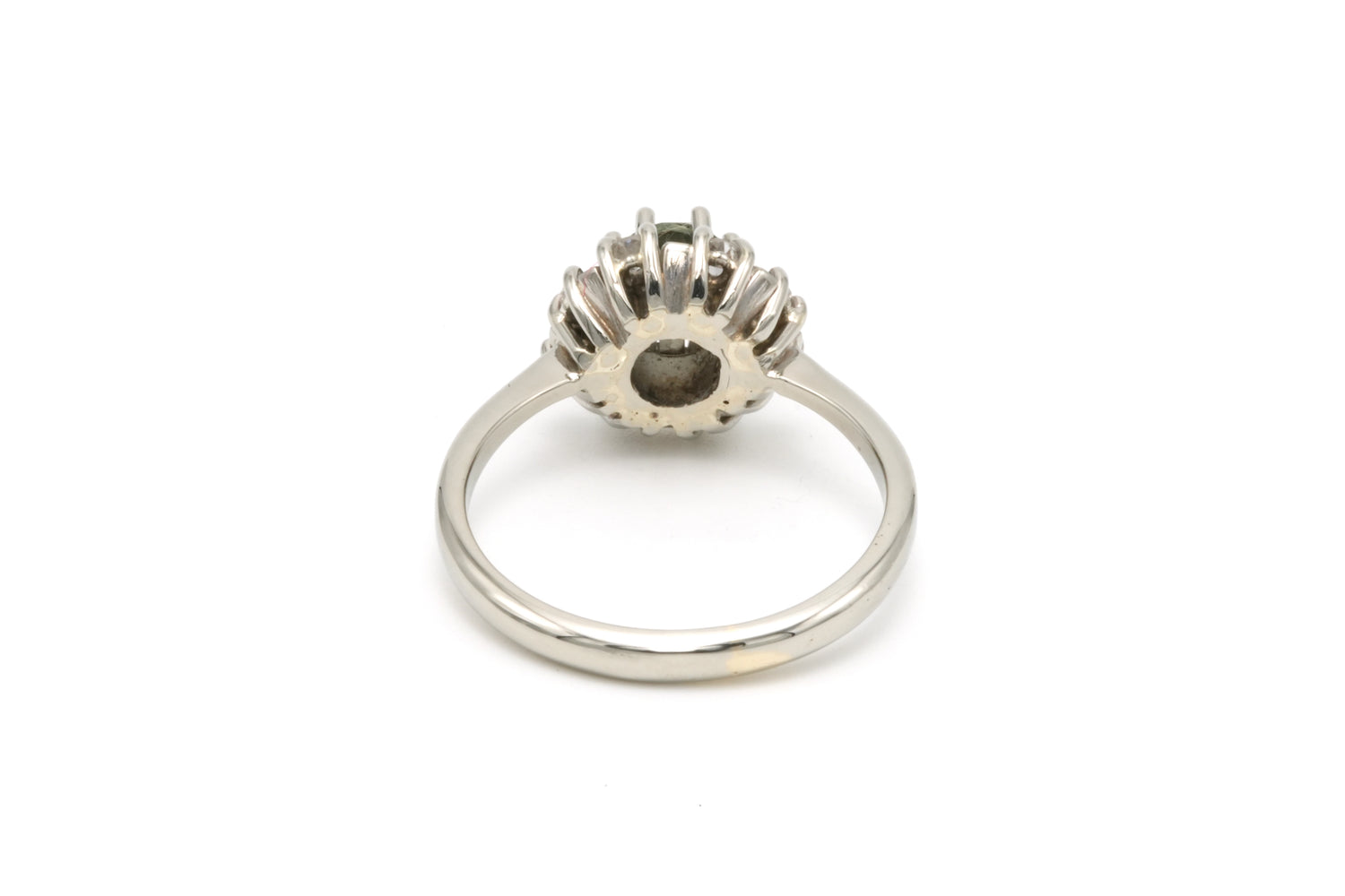 Bague Marguerite en or blanc, tourmaline et diamants