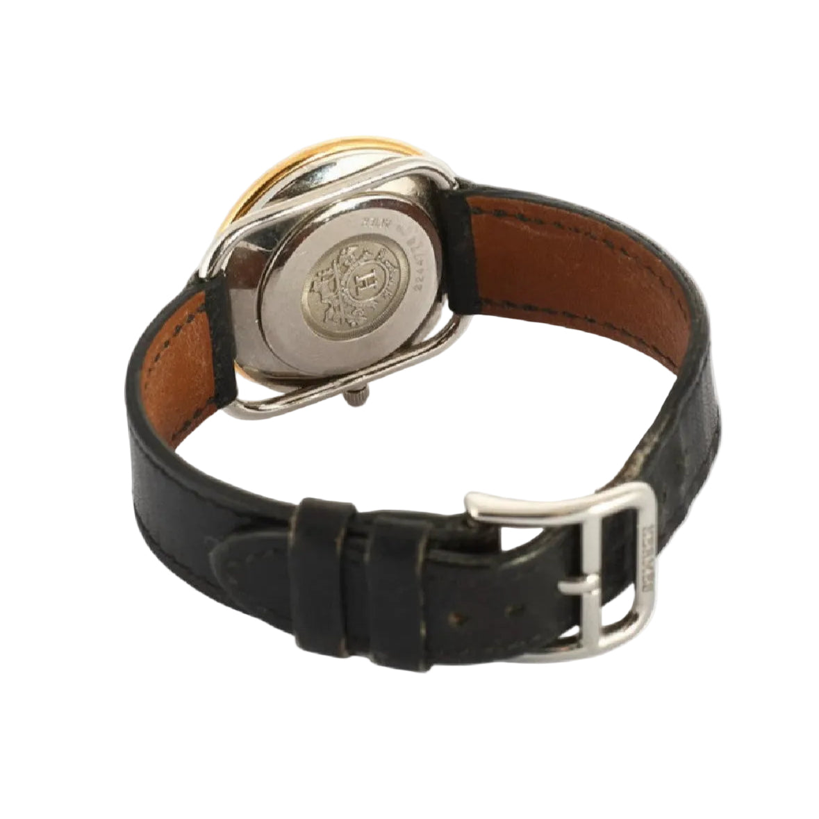 Watch HERMÈS C-arm with bracelet leather black