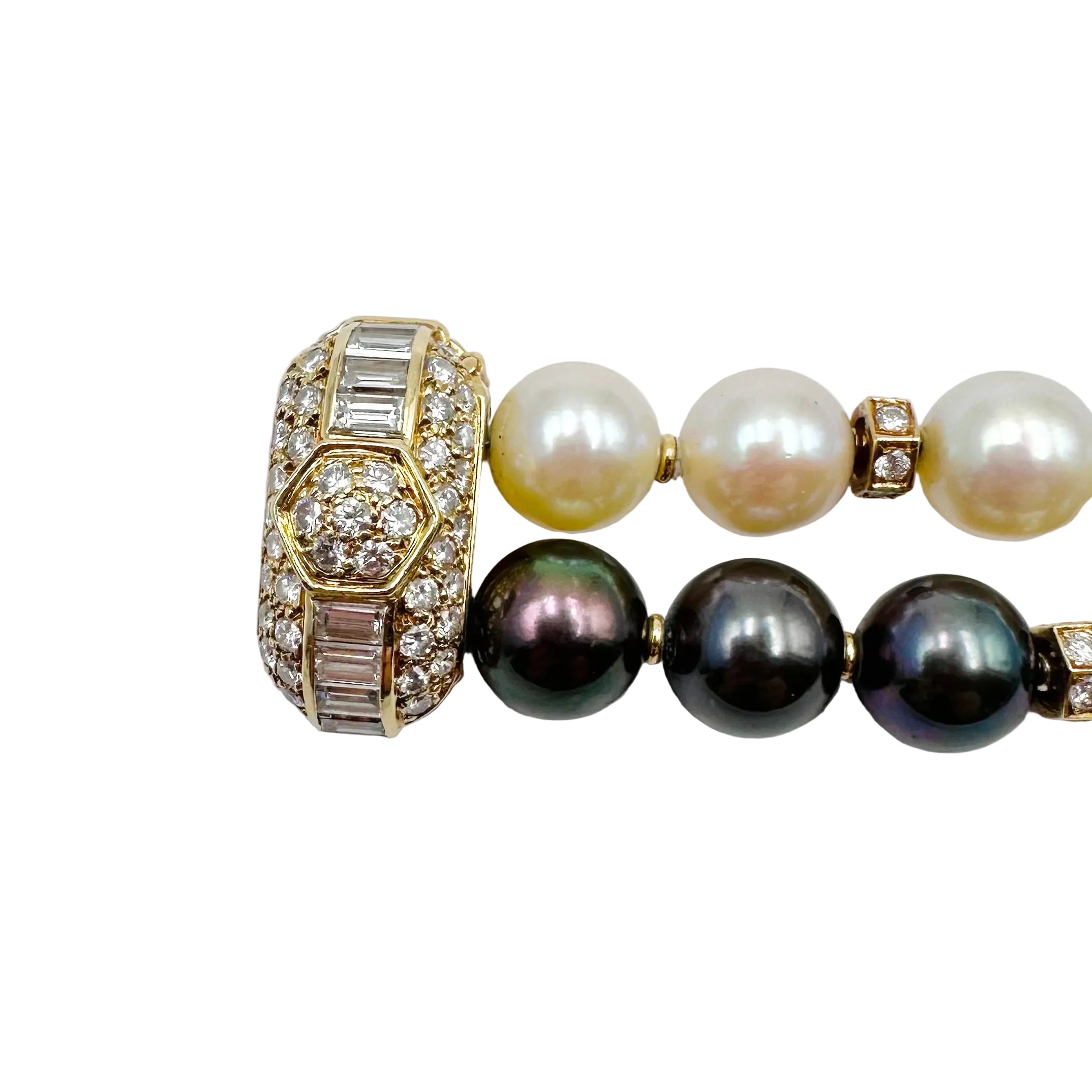 BOUCHERON Bracelet in Yellow gold, Pearls and Diamonds