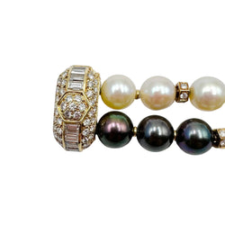 BOUCHERON Bracelet in Yellow gold, Pearls and Diamonds