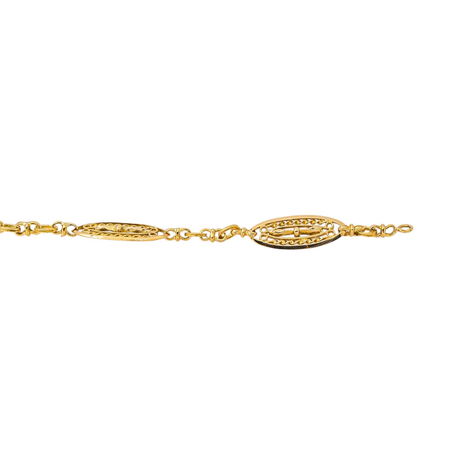 Yellow Gold Filigree Necklace