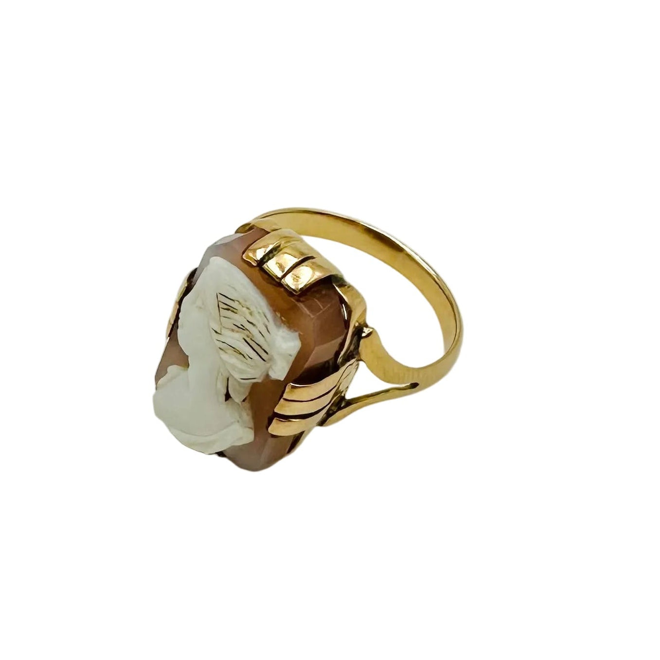 Bague Camée en or rose et cornaline