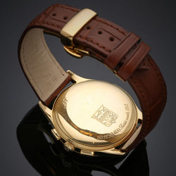 ZENITH "El Primero" Watch in Yellow gold and Leather