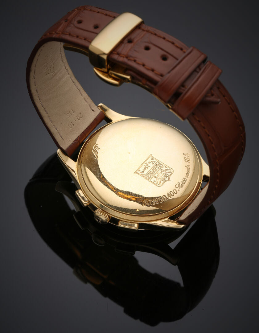 ZENITH "El Primero" Watch in Yellow gold and Leather
