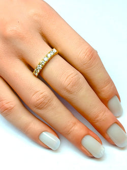 Bague Alliance en or jaune et diamants