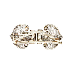 Broche Clip en or blanc et diamants
