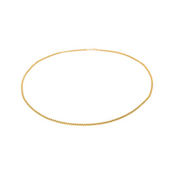 Yellow Gold Box Chain Necklace