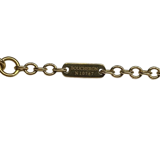 BOUCHERON "SERPENT DE BOHEME" Pendant on Chain, 18K Gold and Diamonds