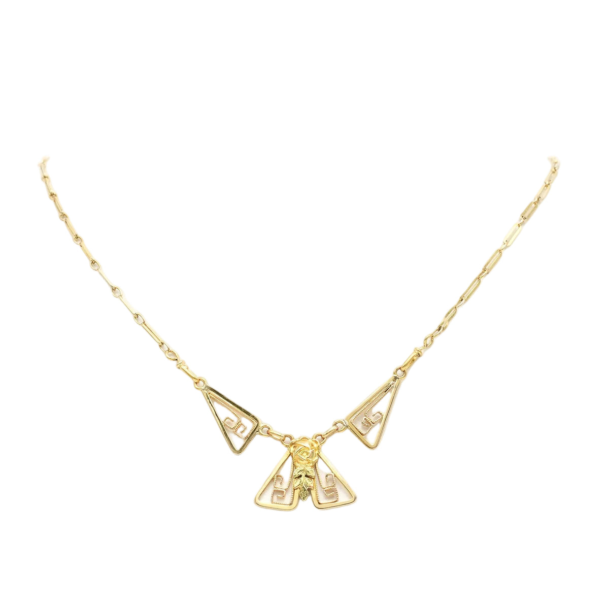 Art Deco Necklace in Yellow Gold