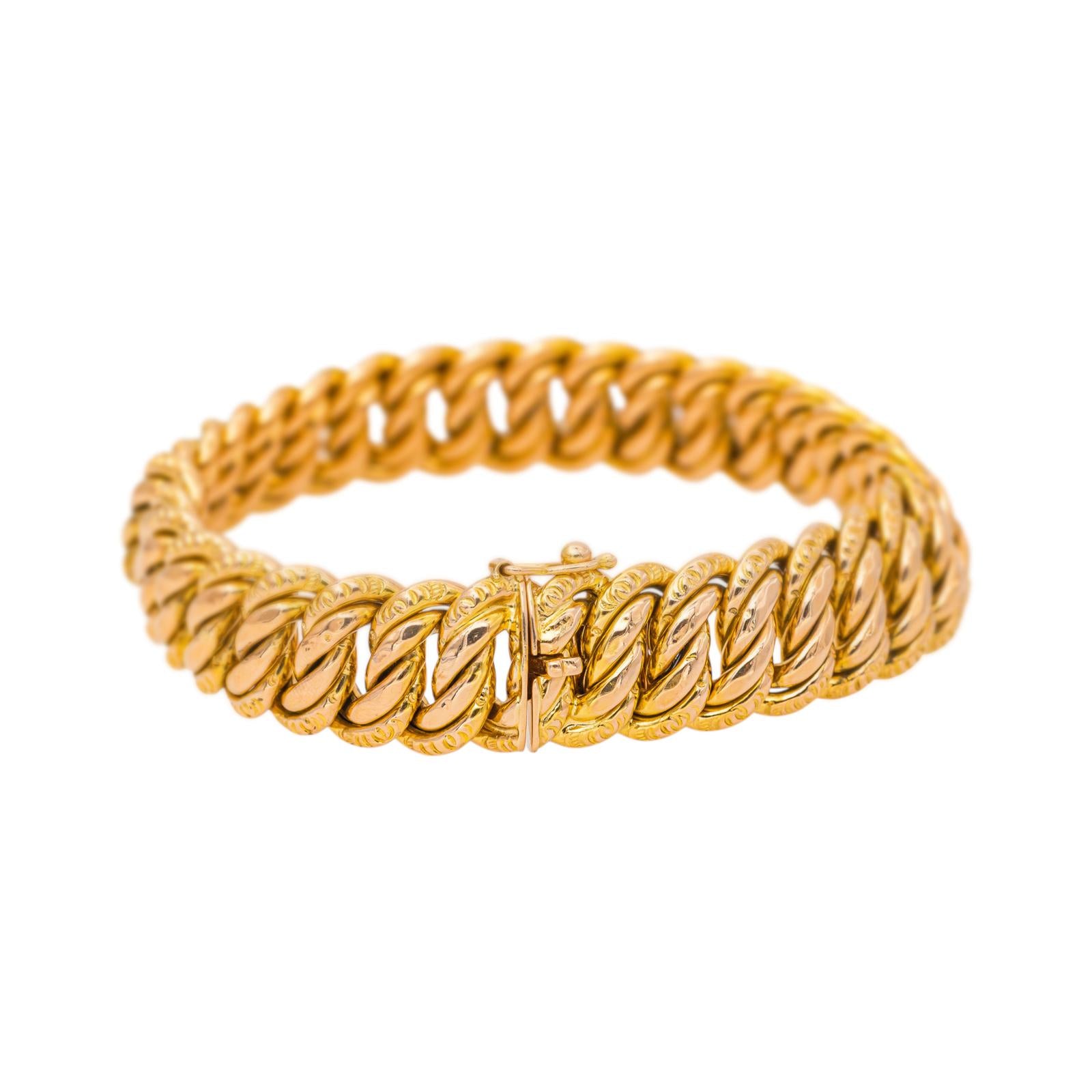 Bracelet Maille américaine Or jaune