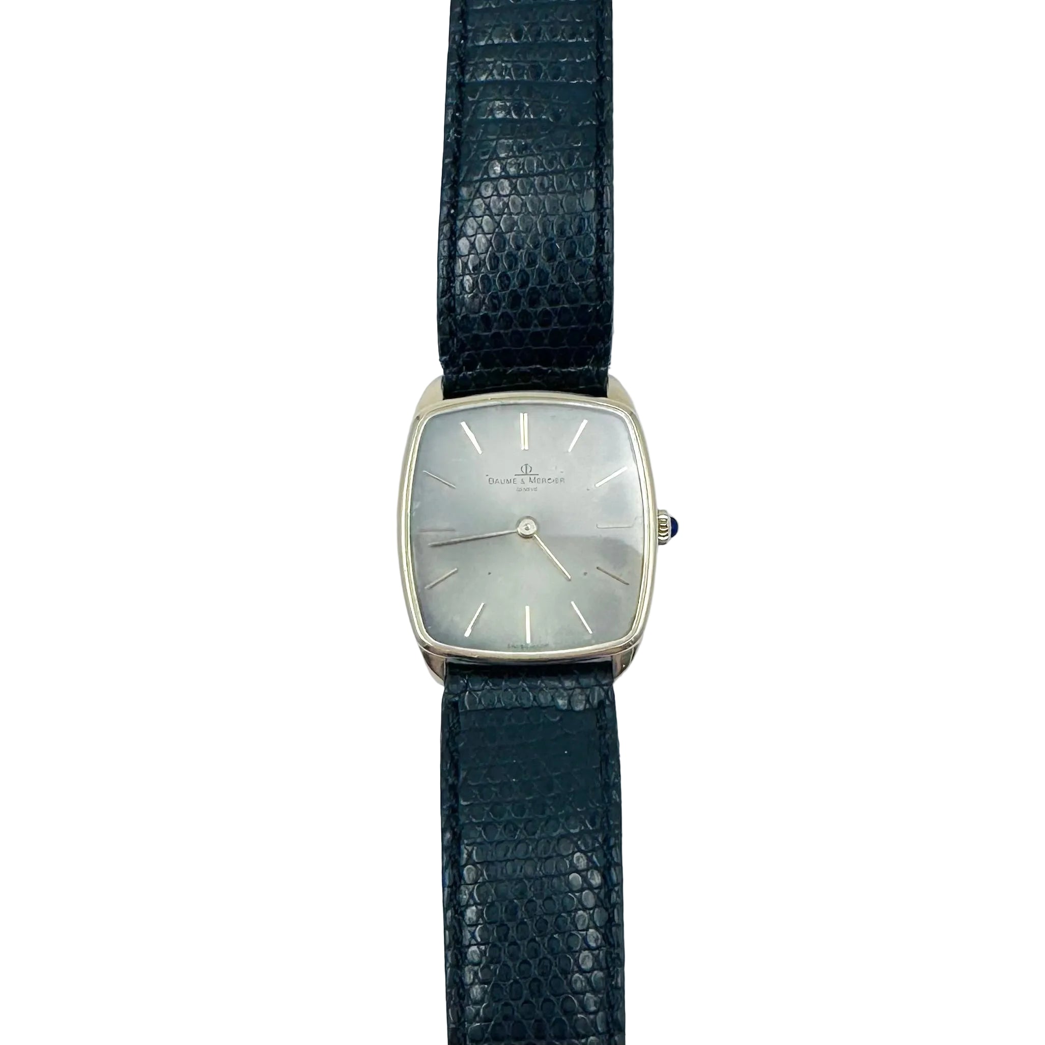 BAUME & MERCIER Watch in yellow gold and leather