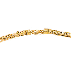 Yellow Gold Palm Leaf Link Necklace