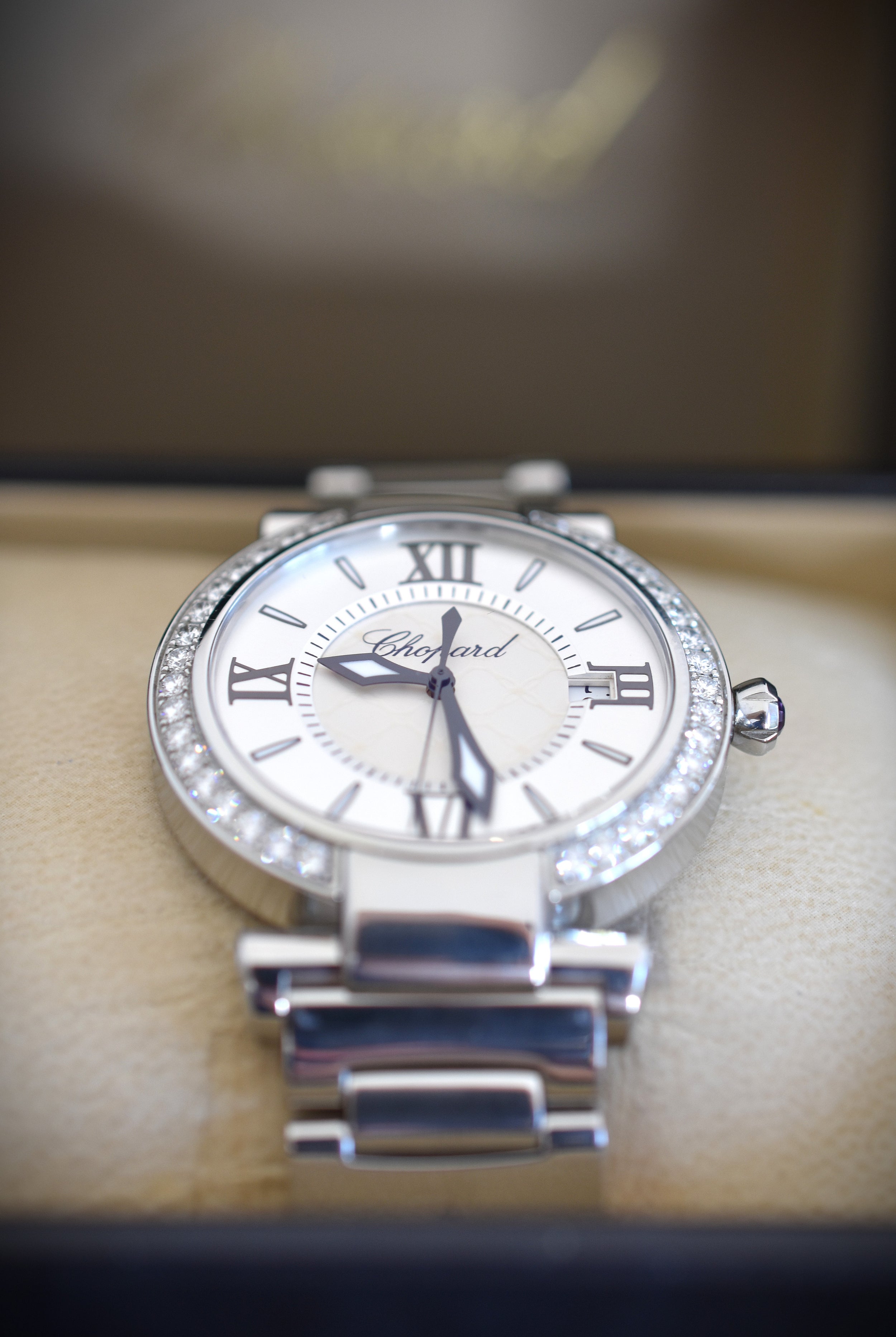 CHOPARD "Impériale" Watch in Stainless Steel, Amethyst, and Diamonds