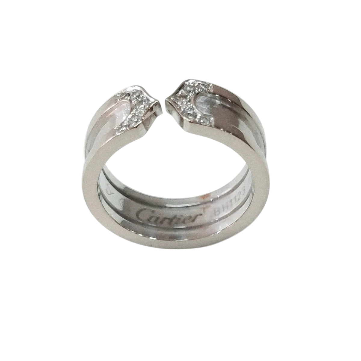 CARTIER "C2" Bangle in white gold and diamonds