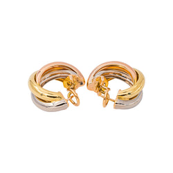Cartier Trinity Hoop Earrings Yellow Gold