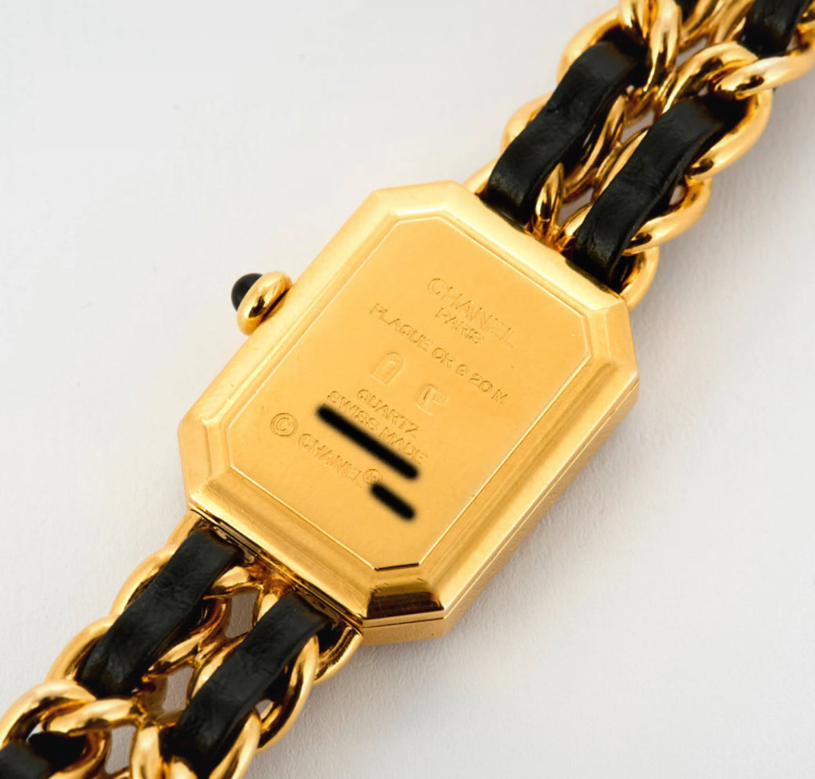 Montre CHANEL Première plaqué or et cuir
