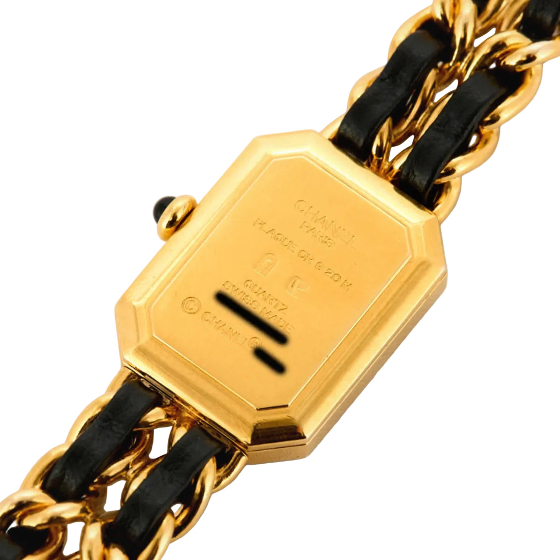 CHANEL "Première" gold-plated and leather watch
