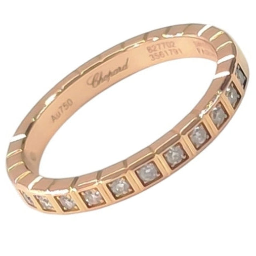 CHOPARD "Ice Cube" Wedding Band in Rose gold and Diamonds