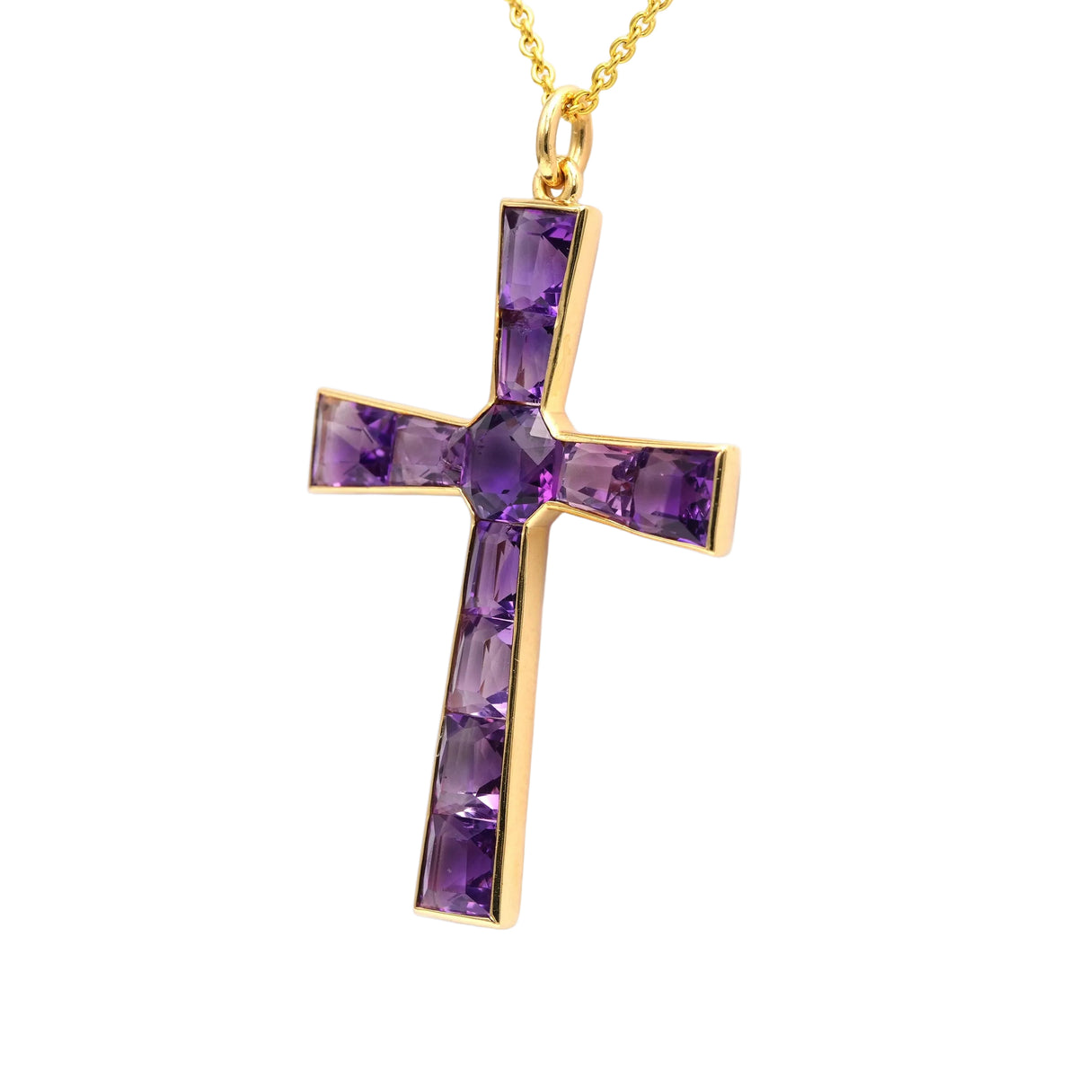 Yellow Gold and Amethyst Pendant