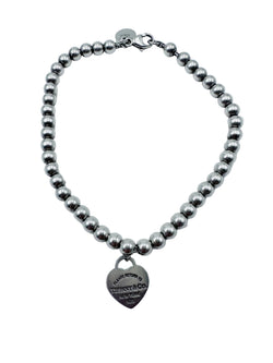 TIFFANY & CO. "Return to Tiffany" Silver and Enamel Pearl Bracelet