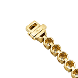 "Ligne" Bracelet in Yellow Gold and Diamonds