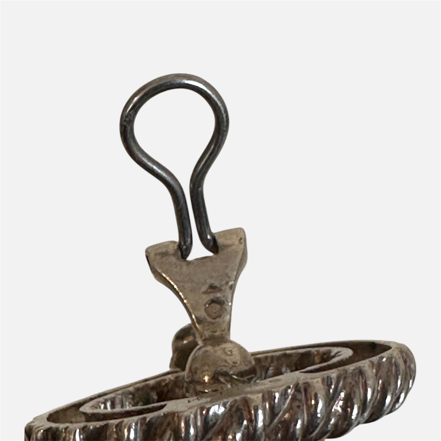 Boucles d’oreilles Créoles HERMÈS Noeuds Marins en argent