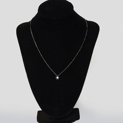 White Gold and Sapphire Pendant Necklace