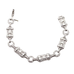 Bracelet en platine et diamants