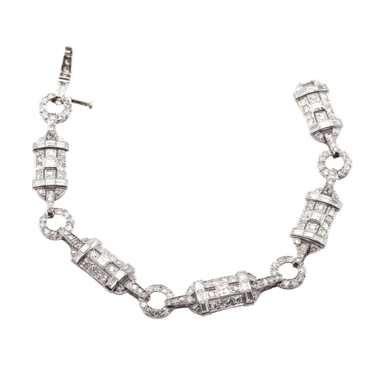 Bracelet en platine et diamants