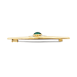 Brooch Van Cleef & Arpels, yellow gold, paltinium, cabochon chrysoprase and diamonds.