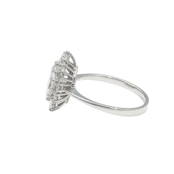 Marquise Ring in White Gold and Diamonds