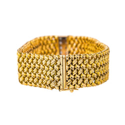 Yellow gold Diamond Cuff Bracelet