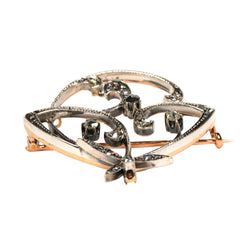 Brooch made of white gold, yellow gold, and diamonds