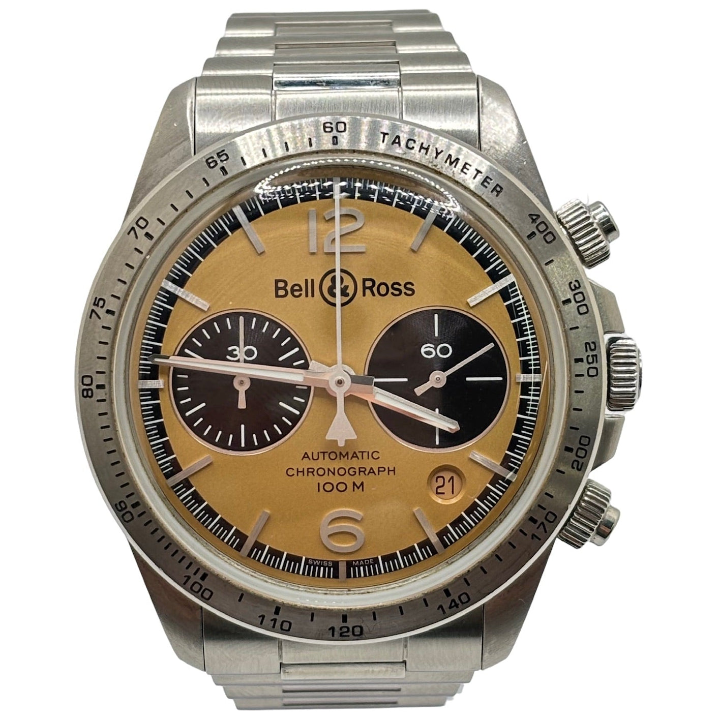 BELL & ROSS "BR V2 Chronograph Heritage" Watch in Stainless Steel