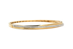 Yellow Gold and Diamond Bangle Bracelet