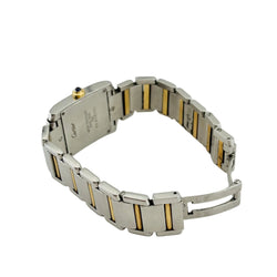 CARTIER "Tank Française" watch in yellow gold and stainless steel