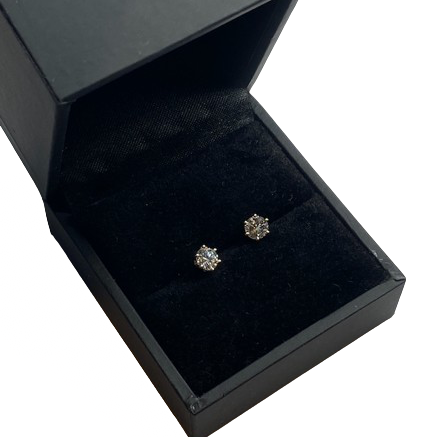 White Gold and Diamond Earrings