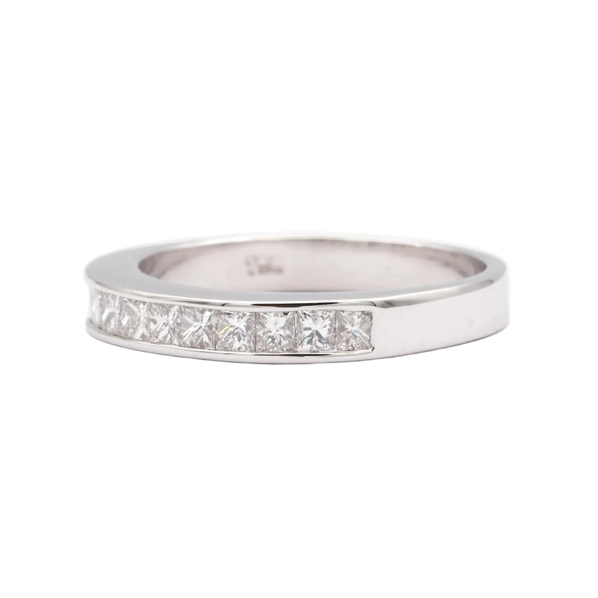 White Gold and Diamond Wedding Band