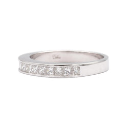 White Gold and Diamond Wedding Band