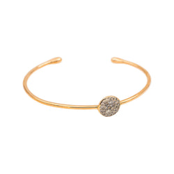 Pomellato Bracelet Demi Jonc Sabbia Or rose Diamant brun