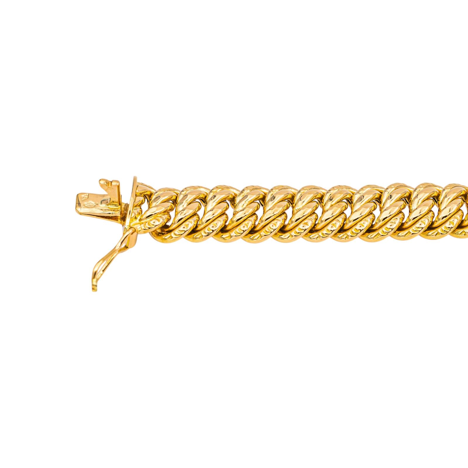 Yellow Gold American Link Bracelet